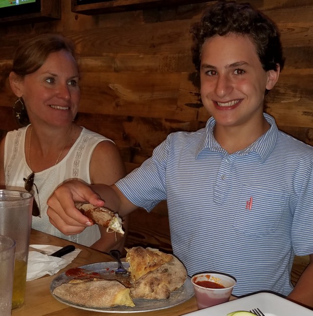 Dairy-free calzones at Mellow Mushroom.